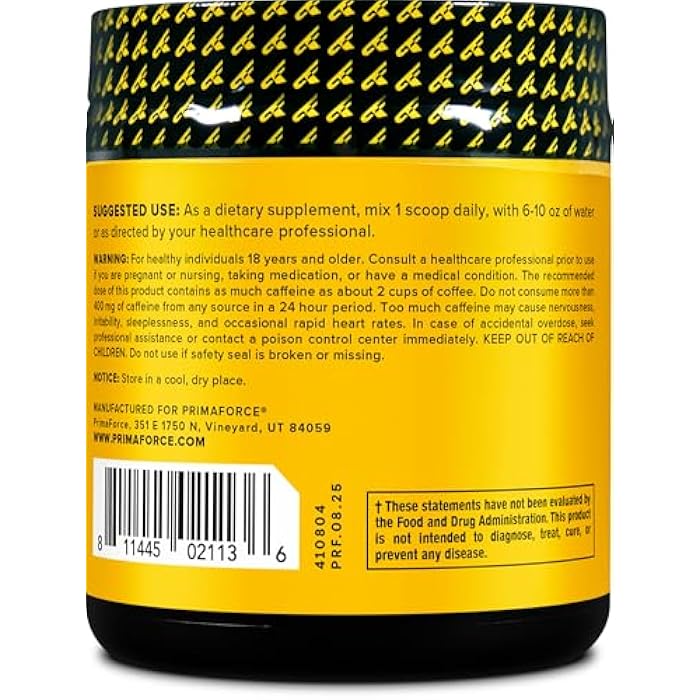 Primaforce Guarana Powder (200g) (Unflavored) - Pure Guarana, 220 mg Natural Caffeine, 200 Servings - Image 3