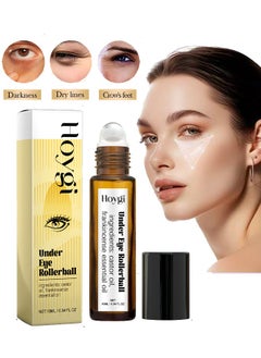 Under Eye Rollerball ，Eye Serum, Frankincense Eye Roller with Castor Oil for Dark Circles, Puffy Eyes, and Wrinkles, Anti Aging Eye Serum Cream, 10ml