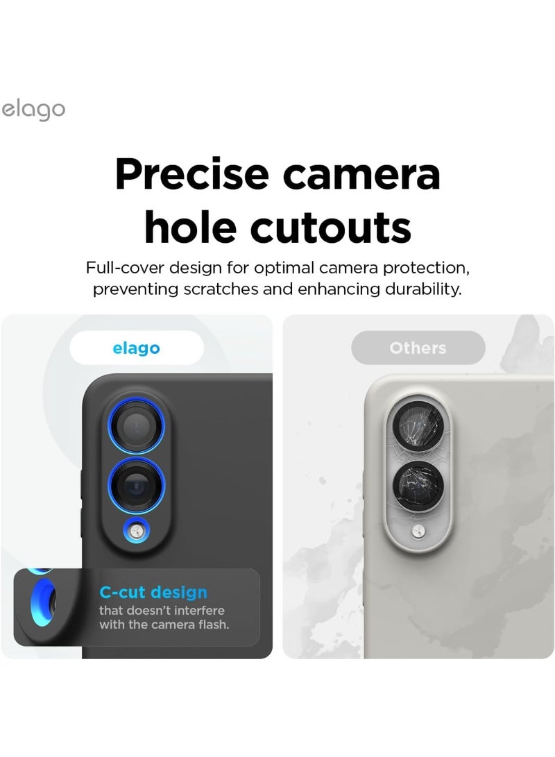 Elago Magnetic Liquid Silicone for Samsung Galaxy S25 EDGE Case Cover Compatible with MagSafe Shockproof - Black - Image 4