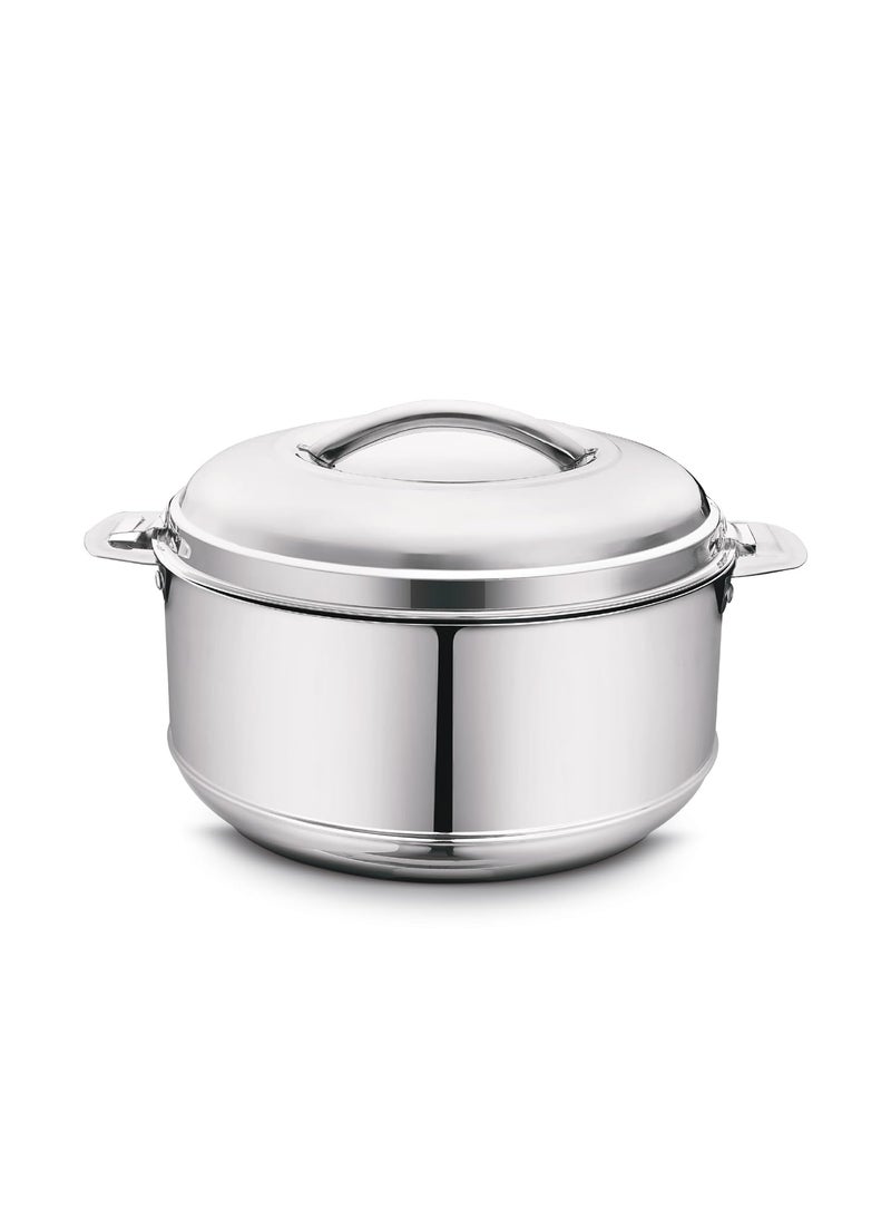 Classic Essentials CLASSIC ESSENTIALS Stainless Steel Imperial Casserole with Lid for Roti Double Wall Insulated Casserole Box Serving Bowl Container Hot Pot Food Warmer Silver 500_ml  - Image 1