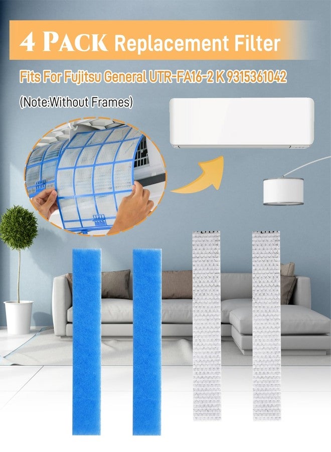 BTROVIA 4 Pack Mini Split Air Filter Replacement Fits For Fujitsu General UTR-FA16 UTR-FA16-2 - Image 4