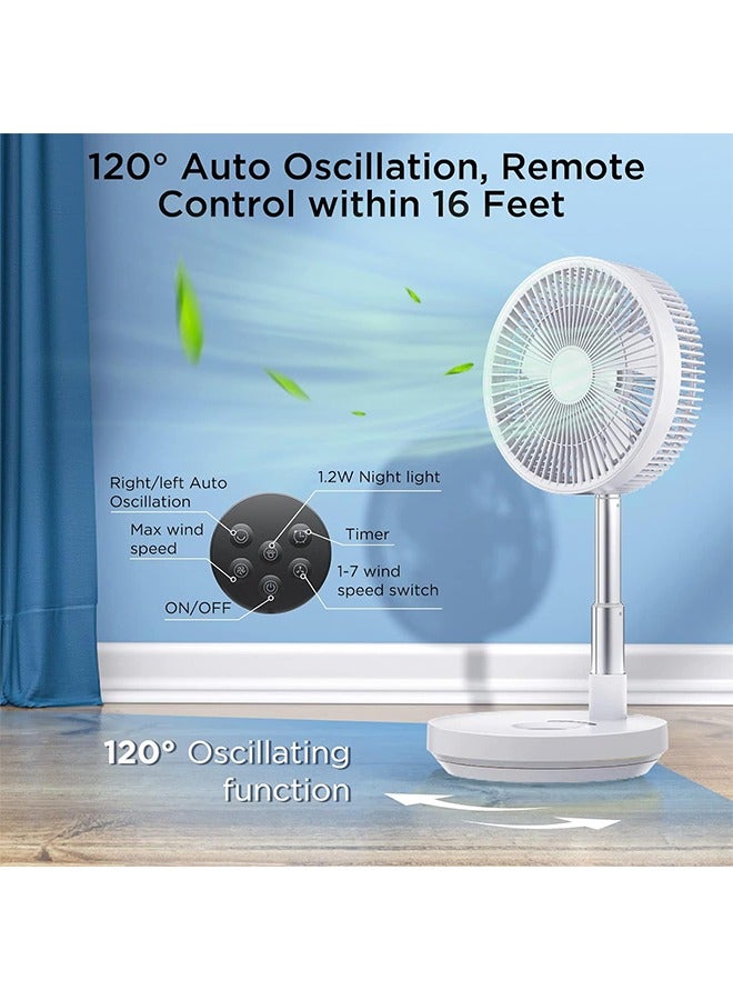 general Portable Oscillating Fan,10 inch,Battery Operated Fan Adjustable Height, USB Rechargeable Home Office Outdoor Camping Tent Travel - Image 2