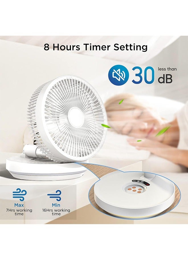 general Portable Oscillating Fan,10 inch,Battery Operated Fan Adjustable Height, USB Rechargeable Home Office Outdoor Camping Tent Travel - Image 4