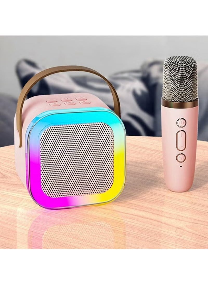 TIGER K12 Mini Karaoke Machine with 1 Wireless Microphone – Portable Bluetooth Speaker with RGB Lights, Echo Control & USB/TF Support – Rechargeable Party Speaker for Kids, Adults, and Family Fun – Wireless Audio System & Perfect Music Gift Idea - Image 2