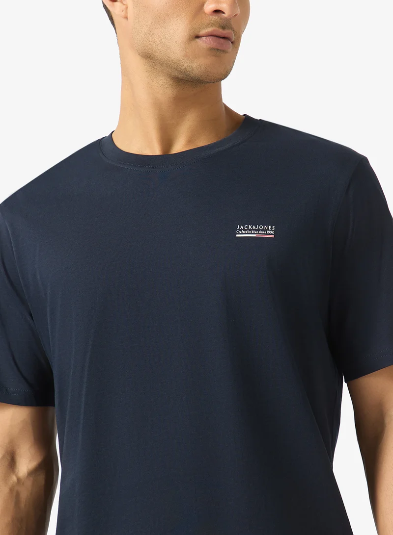 JACK & JONES  Casual Regular Fit Crew Neck T-Shirt for Men | Best Price UAE