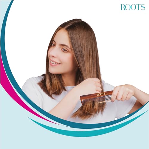 ROOTS Pocket Comb | Fine Teeth For Styling & Detangling | Smooth & Round Teeth prevent Hair & Scalp damage | For Men with Straight, Long, Wavy Hair | Wet & Dry use | Length - 4.4 inch | Model No - 21 - Image 3
