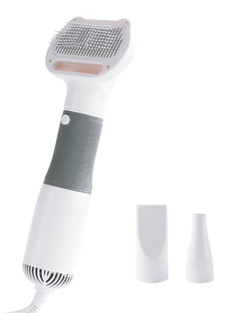 عام **مجفف شعر حيوانات أليفة 3 في 1 منخفض الضوضاء، يشمل مجفف شعر للكلاب مع فرشاة منزلقة، مشط شعر للقطط، ومهواء جلد للكلاب**