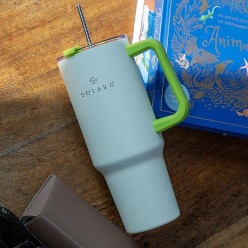 SOLARA Elixir 40oz Insulated Tumbler with Straw and Lid, Tumblers for Hot and Cold, 1200ml Stainless Steel Tumbler with Straw, Travel Mug, Coffee Mug for Office, Home, Lemon Drop - Image 5