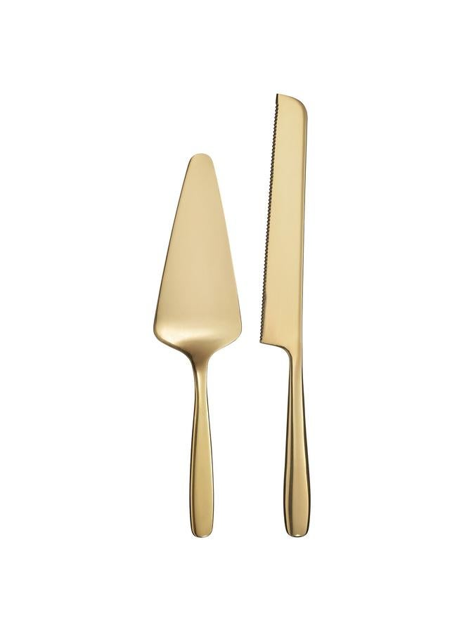 erorex 2-Piece Serving Set, Brass-Colour - Image 1