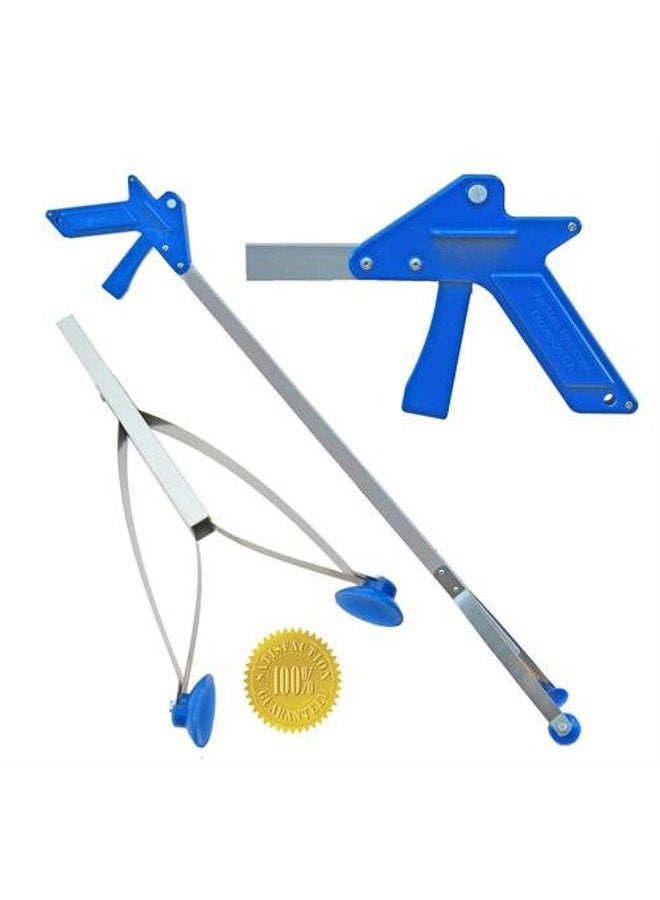 ArcMate EZ Reacher Standard, Indoor Reacher Grabber with 4-Finger Pistol Grip, 5-lb. Pickup Capacity, XL 4.5" Wide Fingers, Nimble Cup Tips, Heat Resistant Food Grade Silicone Tips, Blue, 26" (7986) - Image 1