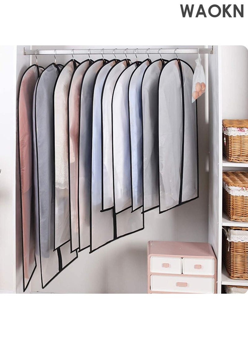 WAOKN Garment Bags , Suit Bag for Closet Storage , Hanging Clothes Dress Cover Bags , Coat Bags for Storage Dust , Proof Hanging Garment Bag Waterproof for Wardrobe Storage  , Suit Covers, 60*140cm (5 Pack). - Image 4