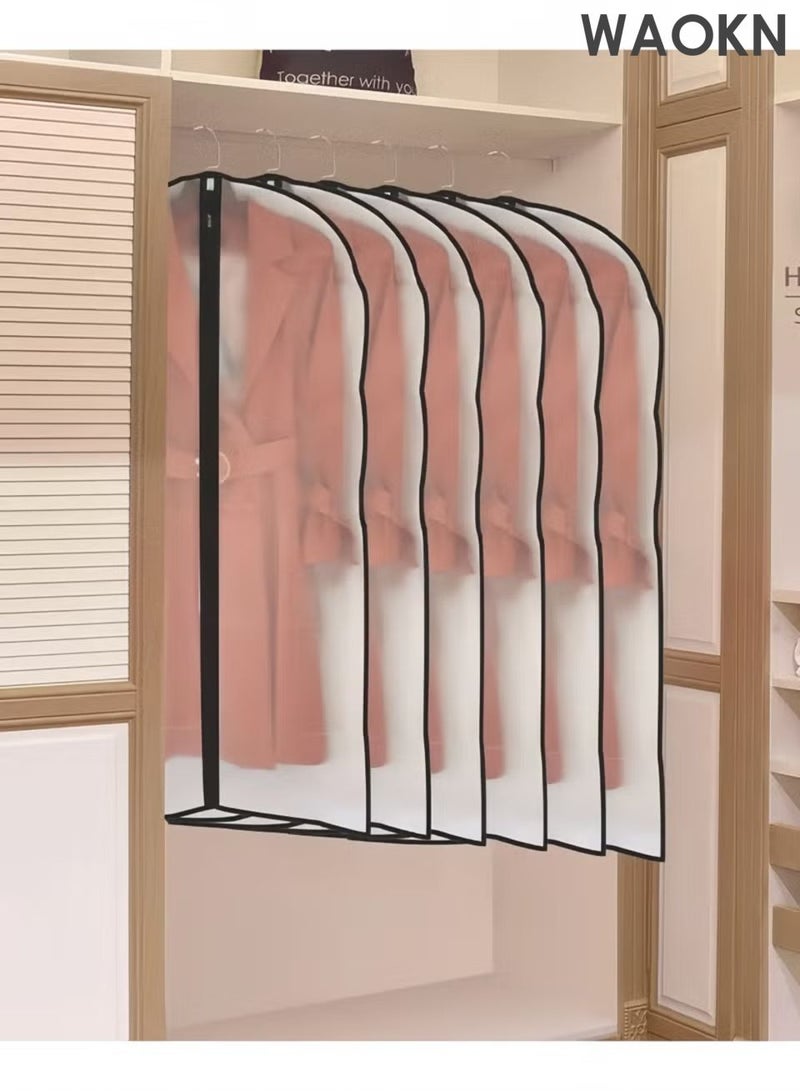 WAOKN Garment Bags , Suit Bag for Closet Storage , Hanging Clothes Dress Cover Bags , Coat Bags for Storage Dust , Proof Hanging Garment Bag Waterproof for Wardrobe Storage  , Suit Covers, 60*140cm (5 Pack). - Image 3
