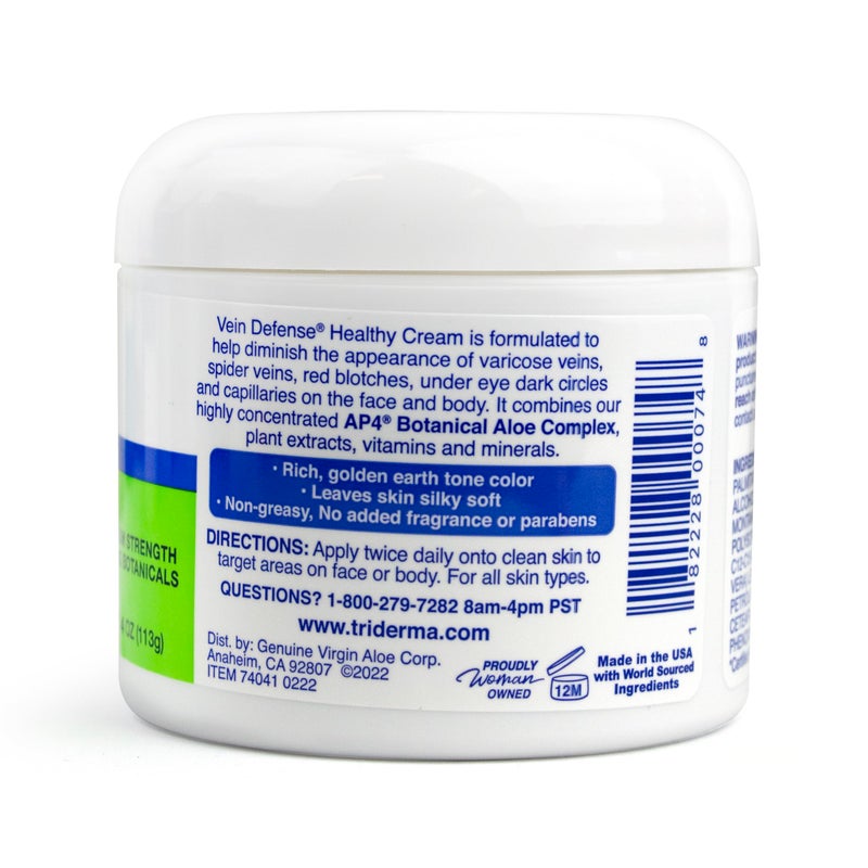 TriDerma Vein Defense Healthy Cream, Helps Improve the look of Spider Veins, Broken Capillaries, Red Blotches and Under Eye Dark Circles 4 oz - Image 5