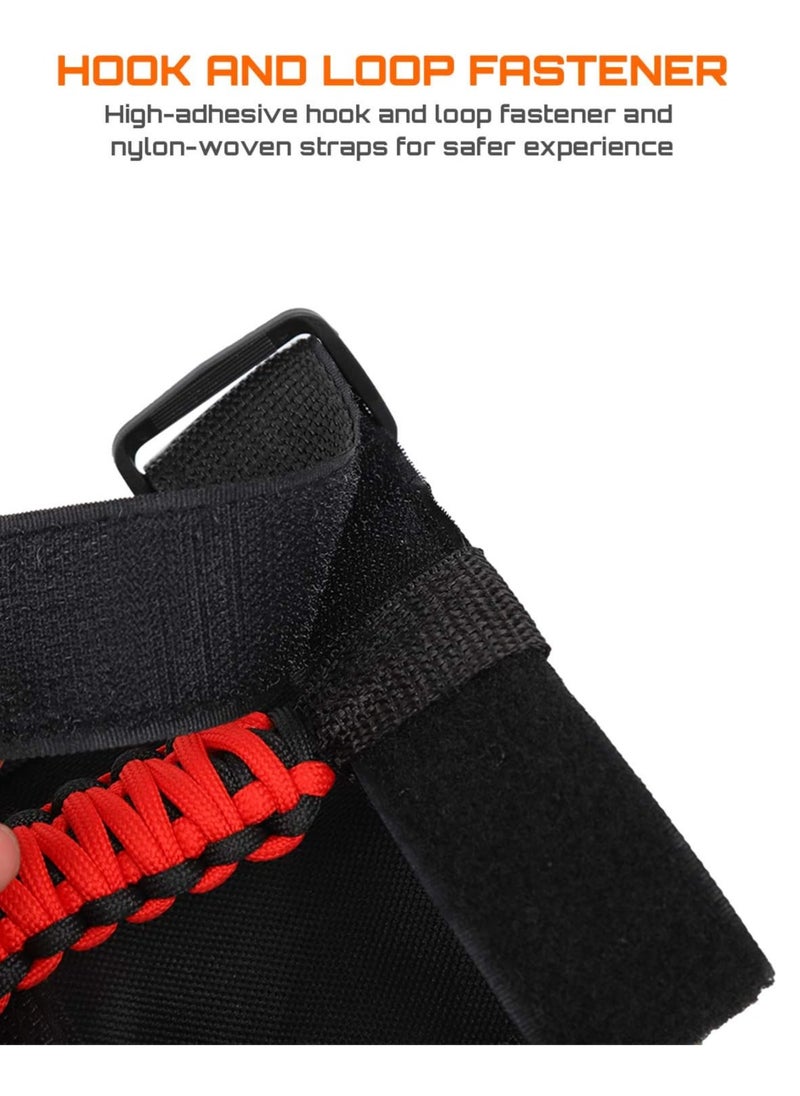 أوزيغالور 4 x حوضية أوتومبيل رول بار للإمساك العتادين لجيب Wrangler CJ YJ TJ JK JKU JL JLU & Gladiator JT 1955-2023، ملحقات داخلية، أسود وأحمر  - Image 4