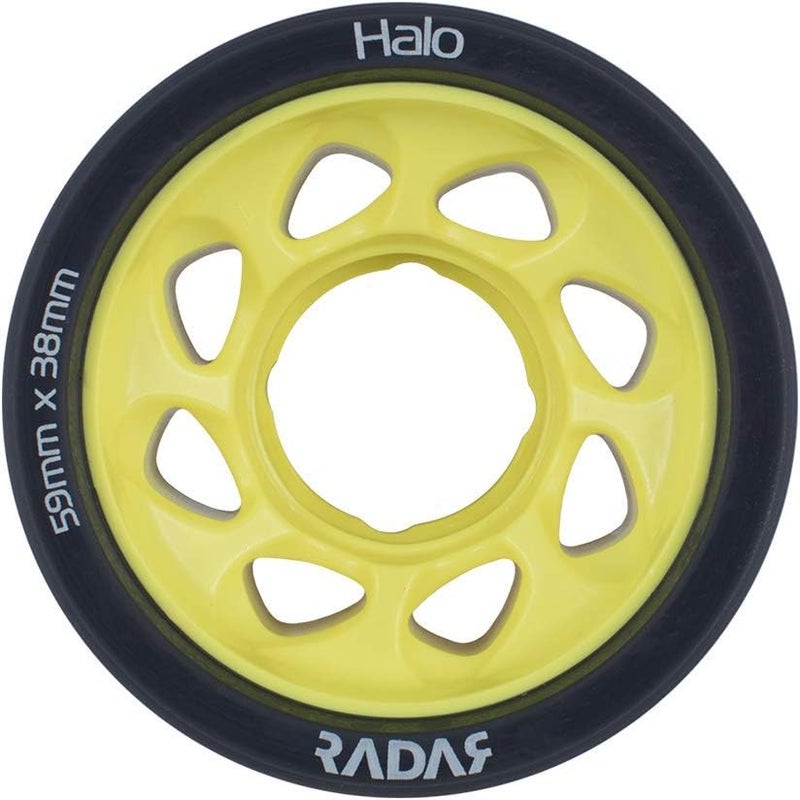 Riedell Radar Wheels Halo Roller Skate Wheels - 4 Pack of 38mm x 59mm - Image 2