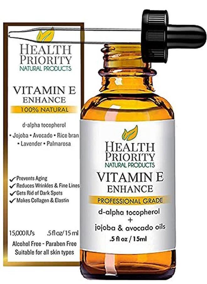 Health Priority Natural Products Scars. Small Batch, All Natural Vitamin E Serum Hand Made In South Carolina Using Sunflower Oil. Nourish & Repair With Our Anti Aging Serum. (Lavender 0.5 Fl Oz)  - Image 1