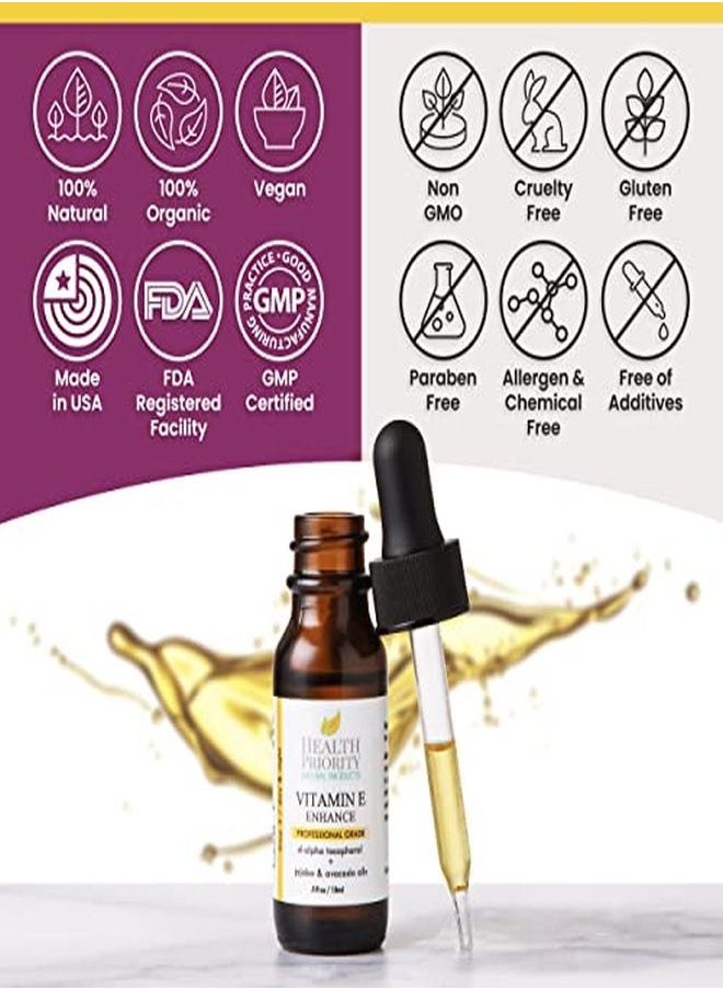 Health Priority Natural Products Scars. Small Batch, All Natural Vitamin E Serum Hand Made In South Carolina Using Sunflower Oil. Nourish & Repair With Our Anti Aging Serum. (Lavender 0.5 Fl Oz)  - Image 5