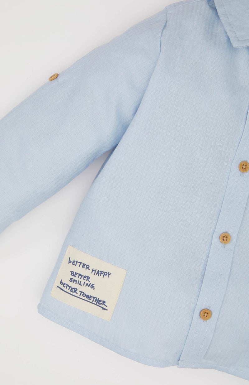 ديفاكتو قميص كم طويل بيبي اولادي جاكار قصة عادية - Image 3