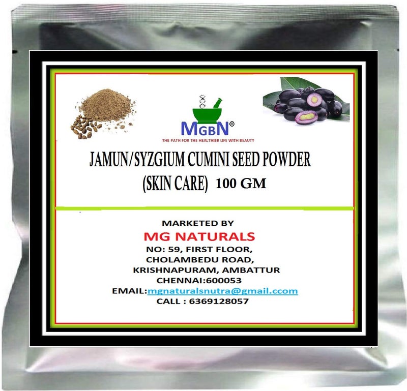 MGBN THE PATH FOR THE HEALTHIER LIFE WITH BEAUTY JAMUNSYZGIUM CUMINI SEED POWDER SKIN CARE 100 GM - Image 1