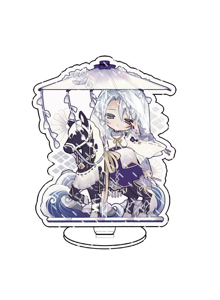 Genshin Impact Stand Figure Acrylic Ornaments Stand Model Collections Peripheral Statue Card Character Proof Series Transparent Figure Model Fans Decoration Collection Desk Decor Toys Cute(4pcs)  - Image 5