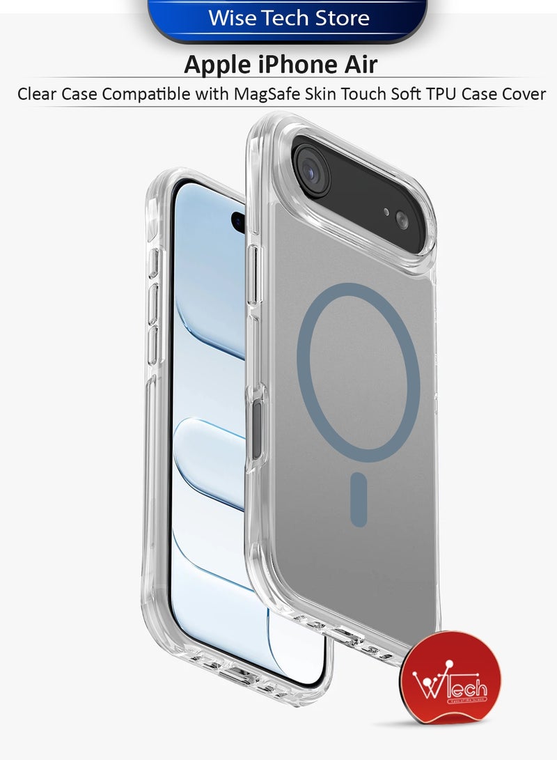 Wtech Apple iPhone 17 Air 5G 2025 Clear Case Compatible with MagSafe Skin Touch Soft TPU Case Cover (MCMPMN) - Grey - Image 1