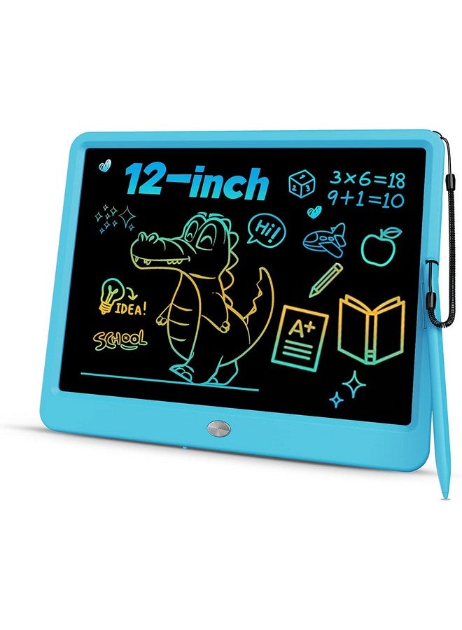 proffisy LCD Writing Tablet, 12Inch Erasable Writing Pad, Paperless Digital Tablet E-Writer Pad for Kids Children at Home and School(Multicolor-Blue) - Image 1