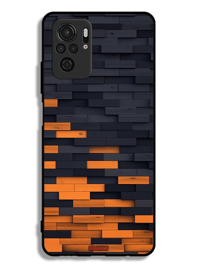 Tolwak Xiaomi Redmi Note 10 4G Protective Case Cover Wooden Wall - Image 2