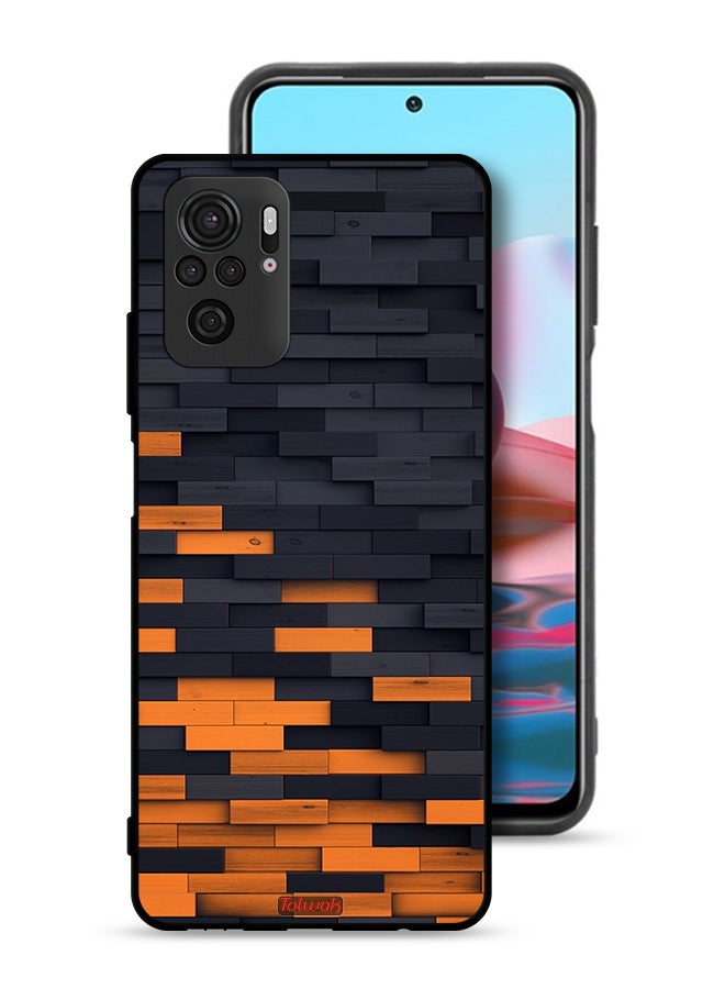 Tolwak Xiaomi Redmi Note 10 4G Protective Case Cover Wooden Wall - Image 1