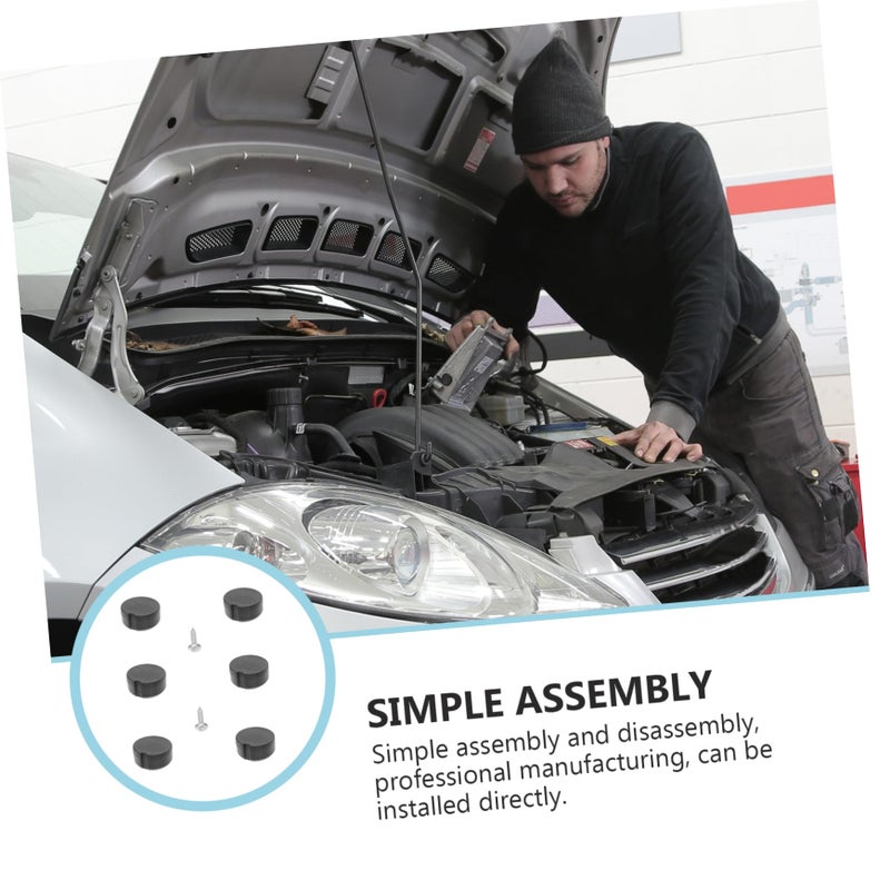 6 قطع واقي حافة باب السيارة الأسود المضاد للخدوش وغطاء الغبار مناسب عالميًا - Image 4
