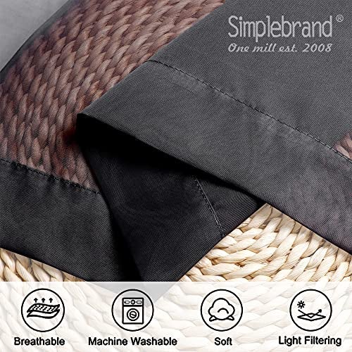 Simplebrand Black Sheer Curtains 120 Inches Long, Extra Long Rod Pocket Solid Color Window Sheer Curtain Panels, Elegant Curtains & Drapes for Living Room, Bedroom 2 Panels (Black, 2x42x120'') - Image 5