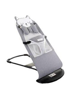 EXILOM Exilom Comfort Natural Baby Bouncer Rocking Chair Portable Bouncer Seat for Babies Ergonomic Design Baby Bouncy Seats Foldable and Reclining with Music Grey  - Image 1