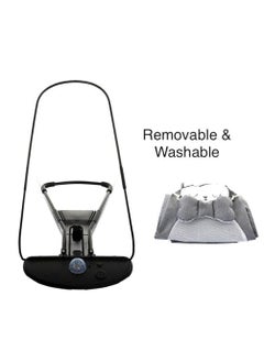 EXILOM Exilom Comfort Natural Baby Bouncer Rocking Chair Portable Bouncer Seat for Babies Ergonomic Design Baby Bouncy Seats Foldable and Reclining with Music Grey  - Image 3