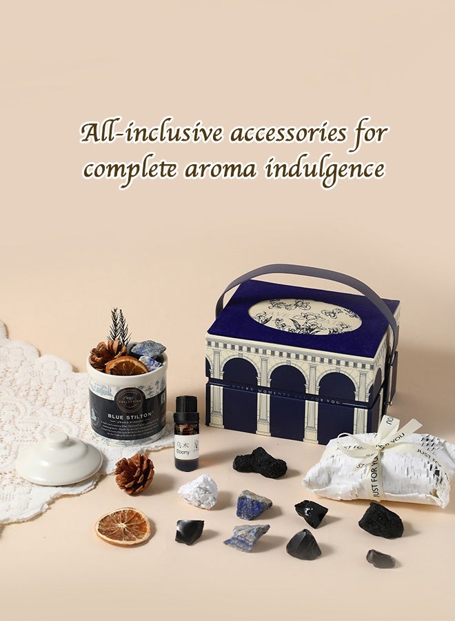 Save The Date Luxury Palace Aromatherapy Crystal Set, Ebony Scent, Reedless Diffuser Gift Box for Home & Office, Long-Lasting Fragrance, Elegant Decor - Image 3
