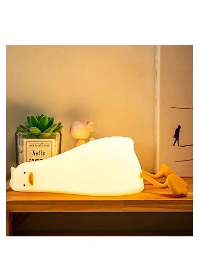 ميكسد Lying Flat Duck Cute Silicone Night Light for Kids - Image 1