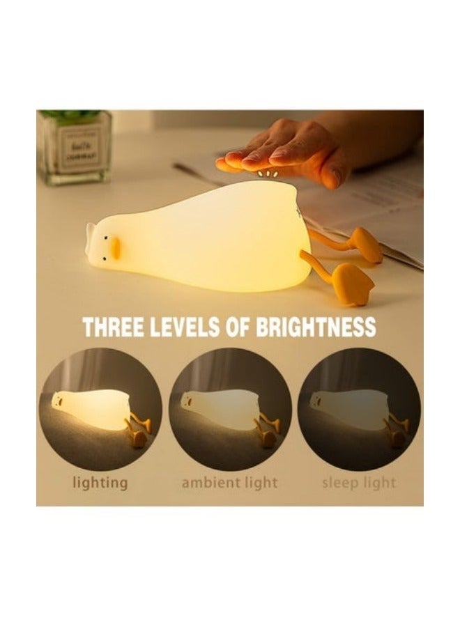 ميكسد Lying Flat Duck Cute Silicone Night Light for Kids - Image 2