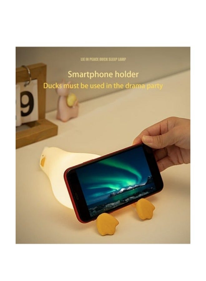 ميكسد Lying Flat Duck Cute Silicone Night Light for Kids - Image 4