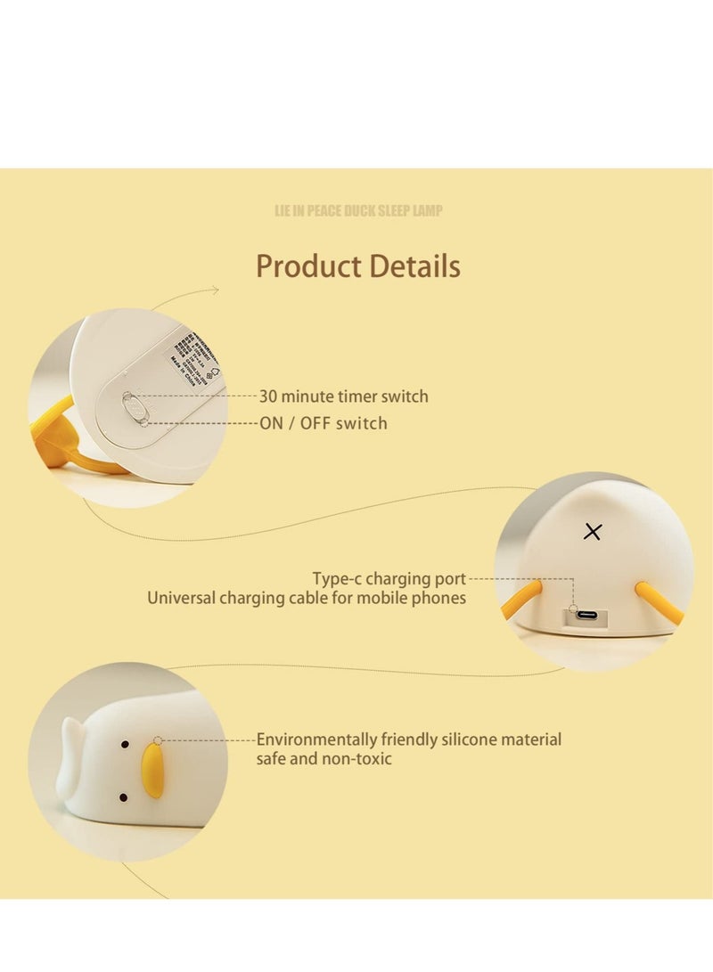 ميكسد Lying Flat Duck Cute Silicone Night Light for Kids - Image 5