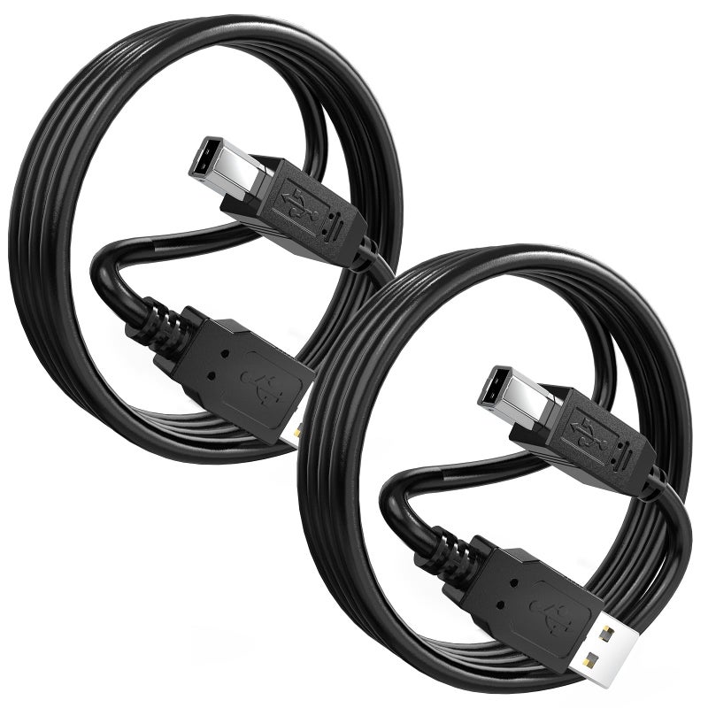 Ancable 3-Feet USB B MIDI Cable for Instruments, USB 2.0 Type A to Type B Printer Cable Cord Compatible with Piano, Midi Controller, Midi Keyboard, Audio Interface Recording, USB Microphone and More - Image 1