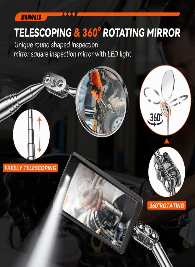 MANWALD Magnetic Pickup Tool Set With Bag 5PCS, Cool Gadget Gifts for Dad, Grey & Black - Image 3