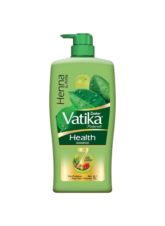 Dabur Vatika Health Shampoo - 1 L | With Henna & Amla | For Strong, Problem-Free Hair - Image 1