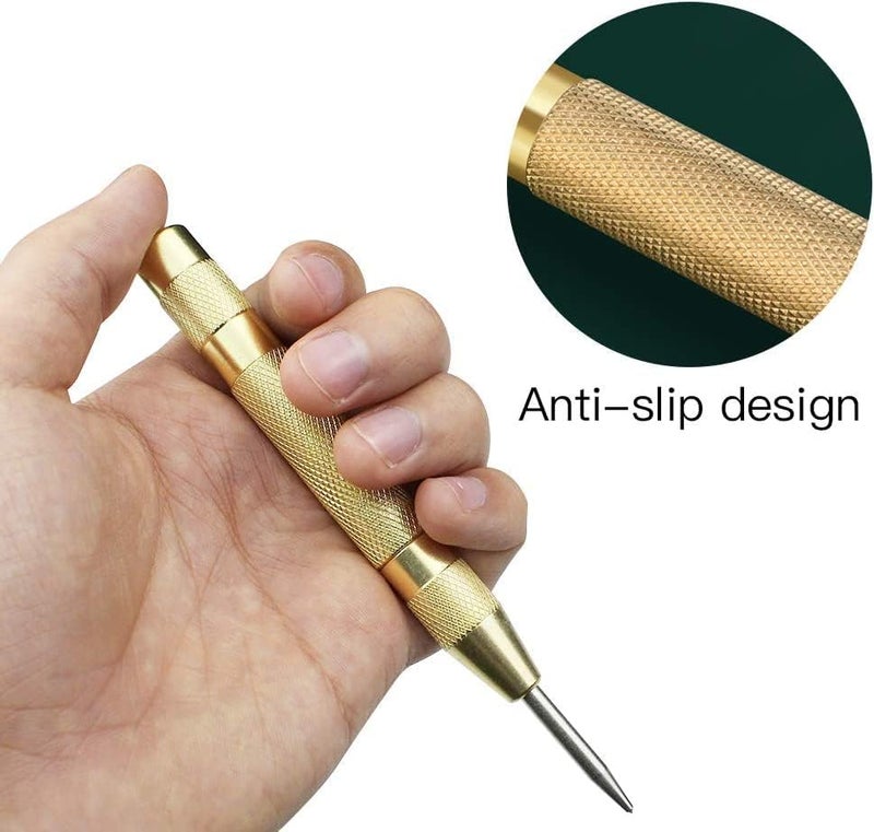 Veltrix - Automatic Center Punch Tool | Spring Loaded, Adjustable Tension | Heavy-Duty Hardened Tip for Metal, Wood, Glass, Leather, Jewelry – No Hammer Needed, Easy One-Hand Use - Image 4