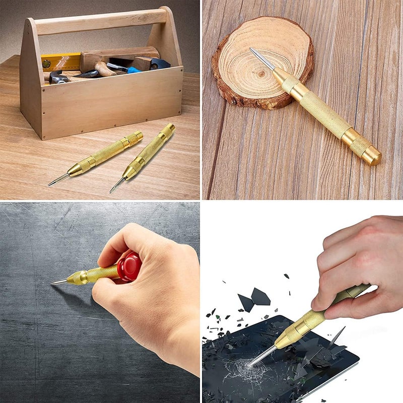 Veltrix - Automatic Center Punch Tool | Spring Loaded, Adjustable Tension | Heavy-Duty Hardened Tip for Metal, Wood, Glass, Leather, Jewelry – No Hammer Needed, Easy One-Hand Use - Image 5