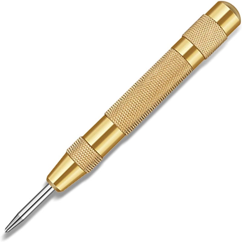 Veltrix - Automatic Center Punch Tool | Spring Loaded, Adjustable Tension | Heavy-Duty Hardened Tip for Metal, Wood, Glass, Leather, Jewelry – No Hammer Needed, Easy One-Hand Use - Image 1