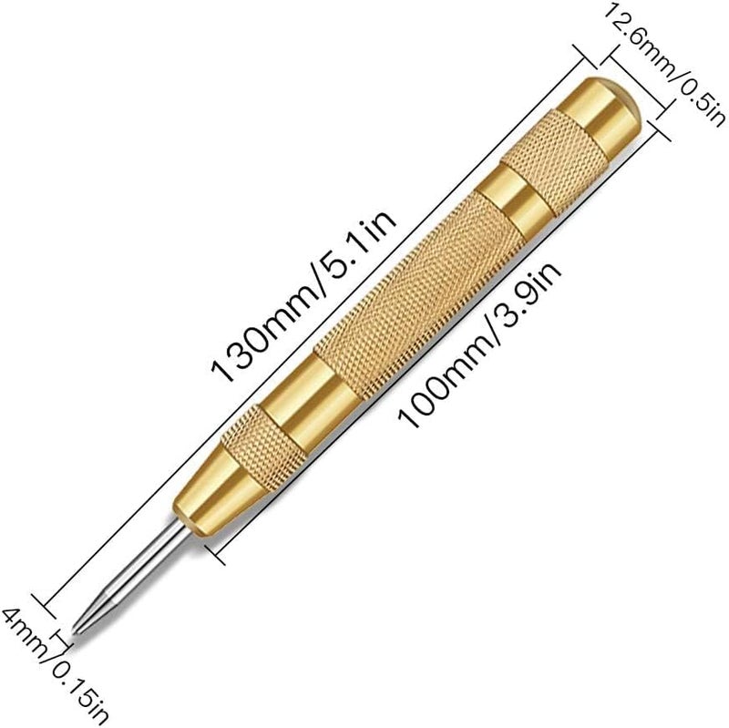 Veltrix - Automatic Center Punch Tool | Spring Loaded, Adjustable Tension | Heavy-Duty Hardened Tip for Metal, Wood, Glass, Leather, Jewelry – No Hammer Needed, Easy One-Hand Use - Image 2