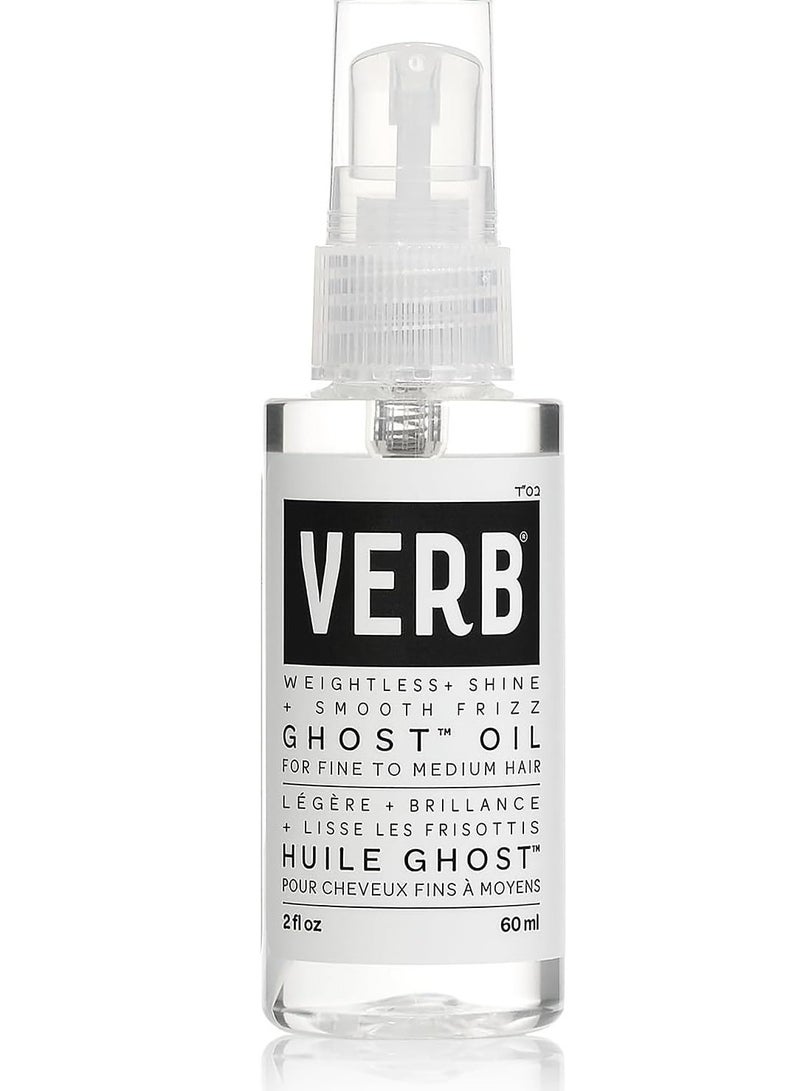 Verb Ghost Oil – Vegan Weightless Hair Oil – Lightweight Hair Oil – Revitalizing Hair Treatment Oil Nourishes and Promotes Shiny Hair – Paraben Free, Sulfate Free Smoothing Oil, 2 fl oz