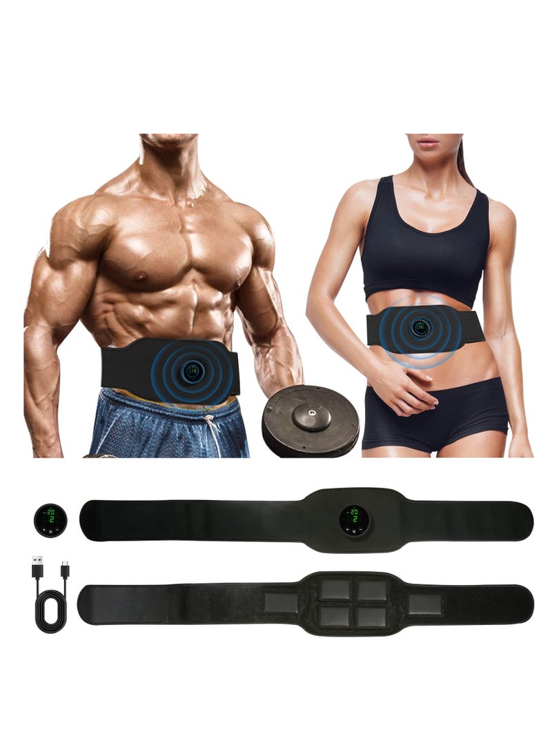 SYOSI Muscle Stimulator Abdominal Toning Belt Training Waist Trimmer Belt Wireless Ab Trainer Fitness Equipment for Men Woman Abdomen/Arm/Leg Home Office Exercise  - Image 1