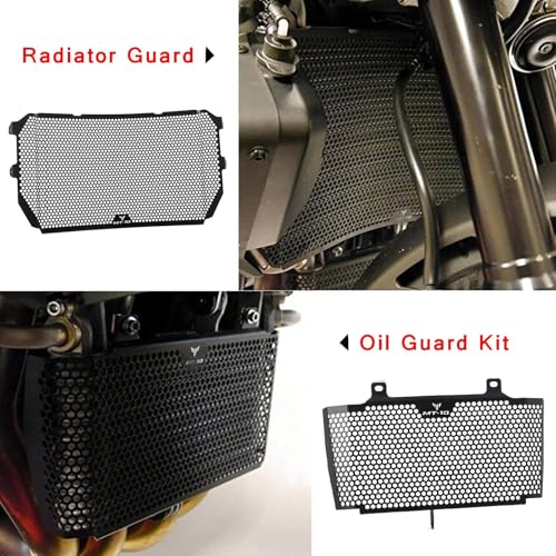 FREAXLL for MT-10 SP 2016-2025 Motorcycle Radiator Guard & Oil Guard Kit for YAM&-AHA MT10 SP FZ10 FZ-10 2016 2017 2018 2019 2020 2021 2022 2023 2024 2025 - Black - Image 4