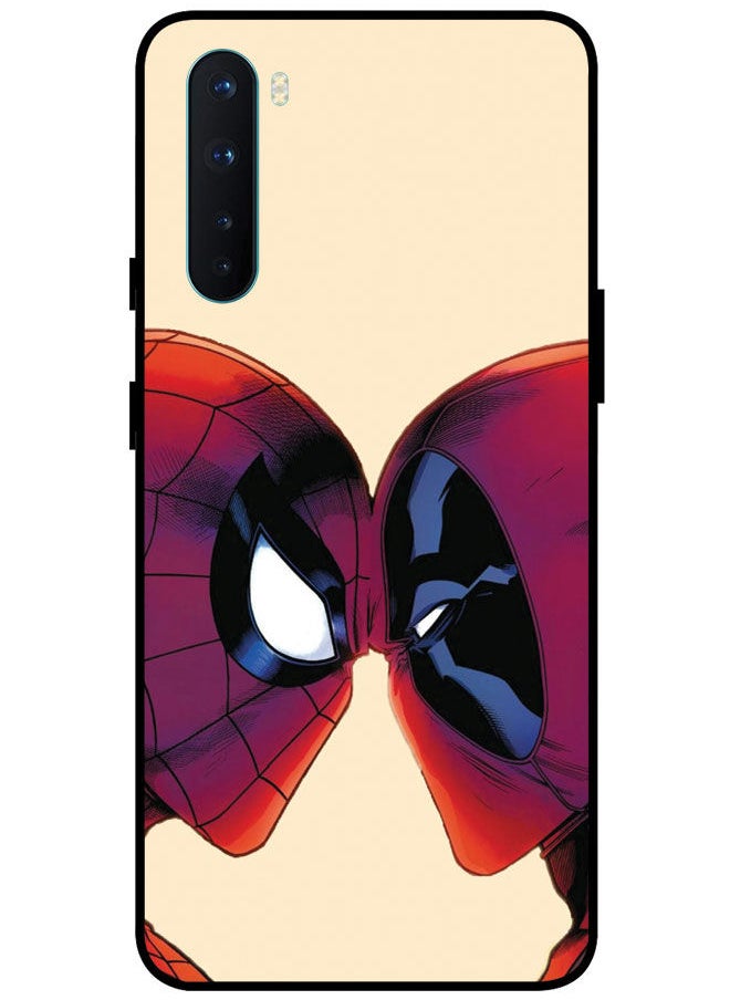 EYE CATCH - Protective Case Cover For OnePlus Nord Smart Series Printed Protective Case Cover for OnePlus Nord Deadpool & Spiderman - Image 1