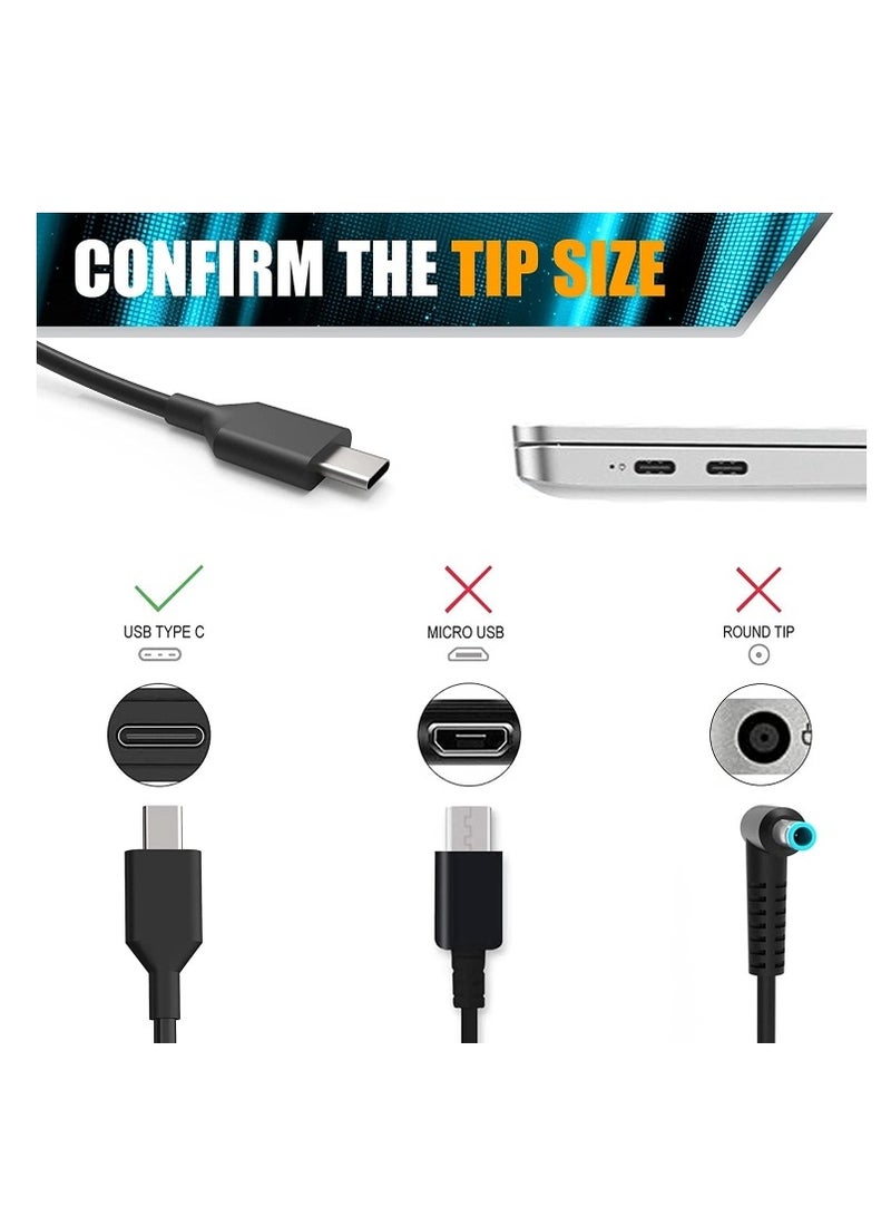 Terabyte 65W 20V 3.25A Notebook Square Portable Type-C Power Adapter, US Plug - Image 3