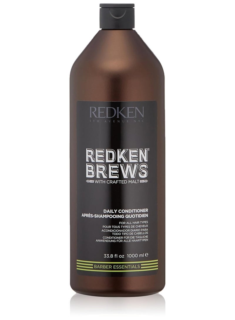 Redken Brews Daily Conditioner For Men with Crafted Malt (1000ml) - Image 1